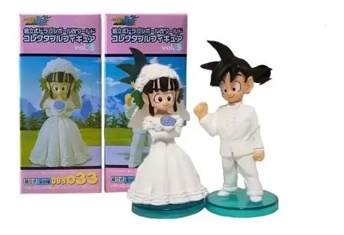 Figura pareja novios Goku y Milk