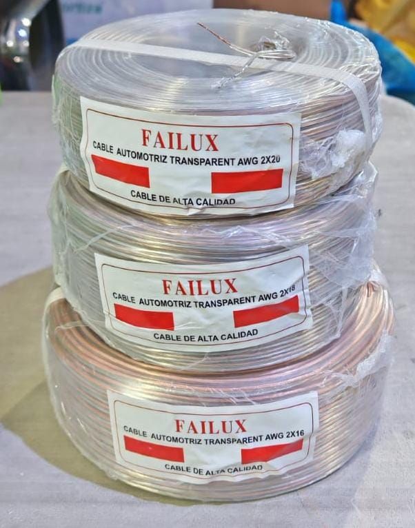 cable automotriz transparente 2x18
