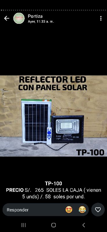 reflector  solar tp 100
