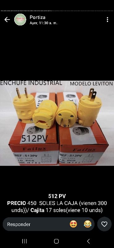 512pv  enchufe