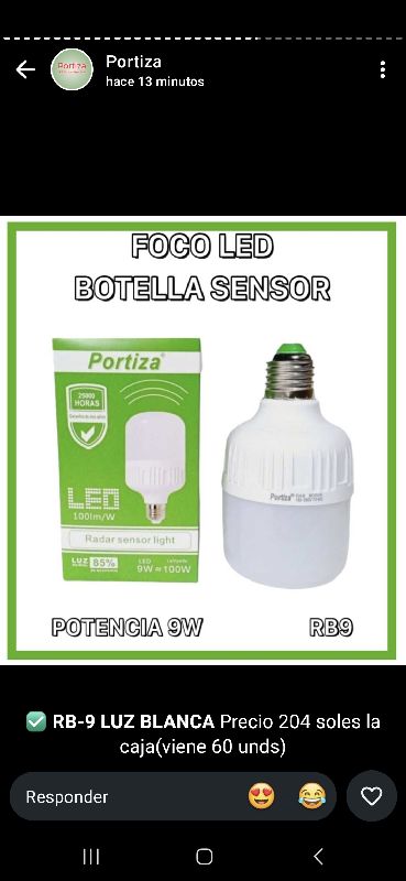rb 9 portiza foco sensor