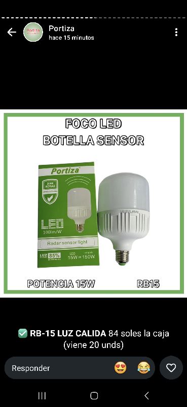 rb 15 portiza foco sensor