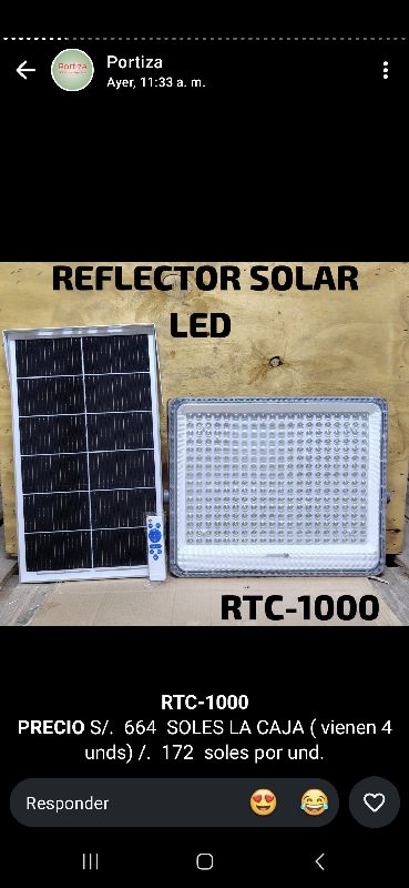 reflector solar rtc 1000