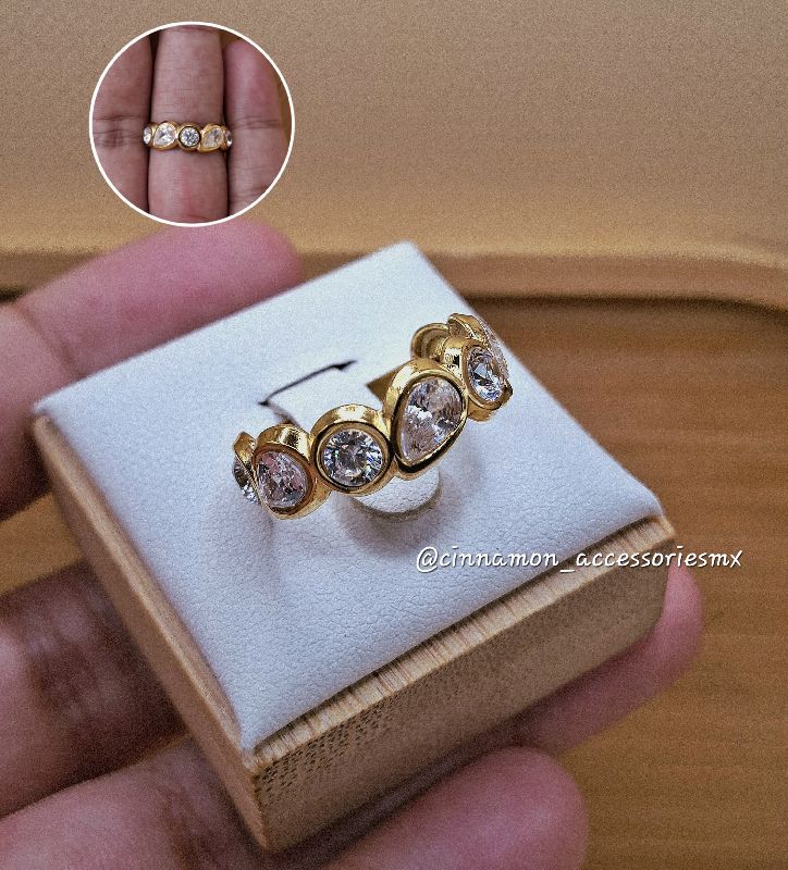 Anillo Piedras Cristal