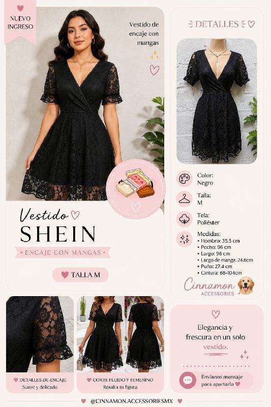 Vestido Negro Doble