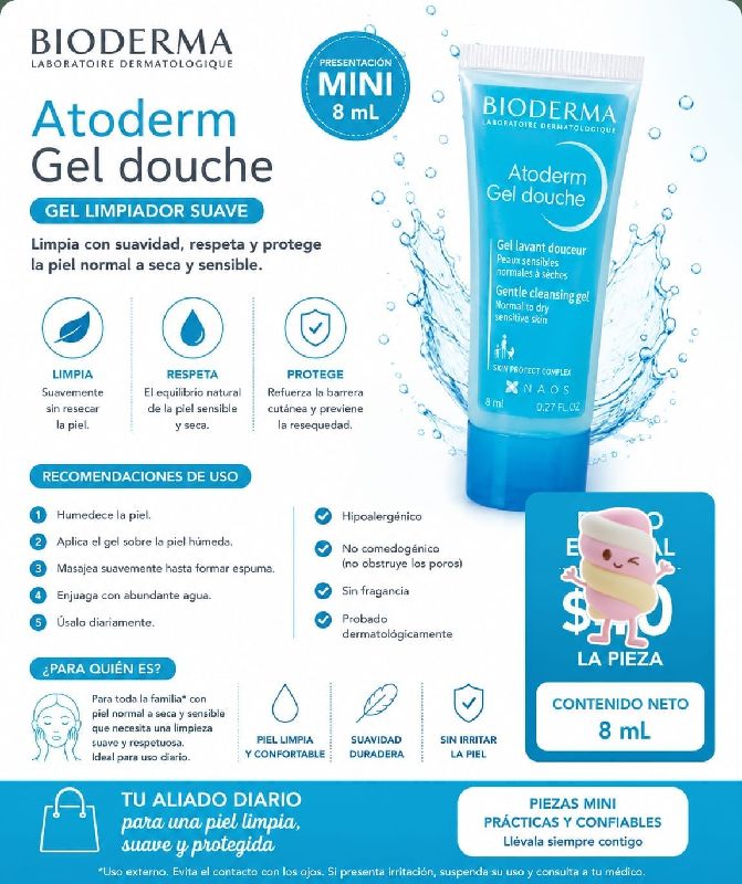 Bioderma Atoderm Gel Douche 8ml