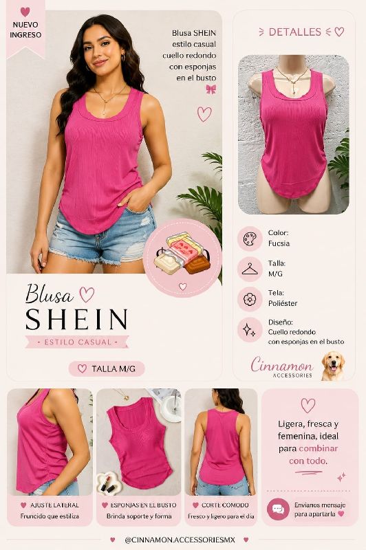 Blusa Basica Fucsia