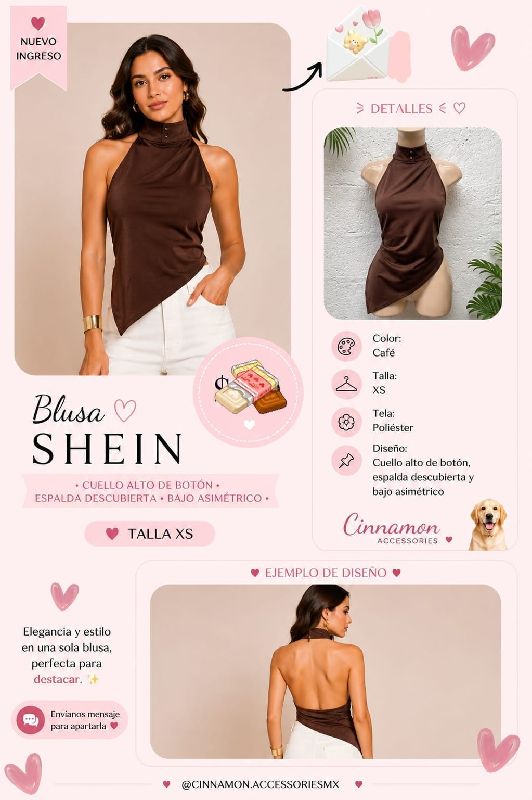 Blusa de Cuello Alto