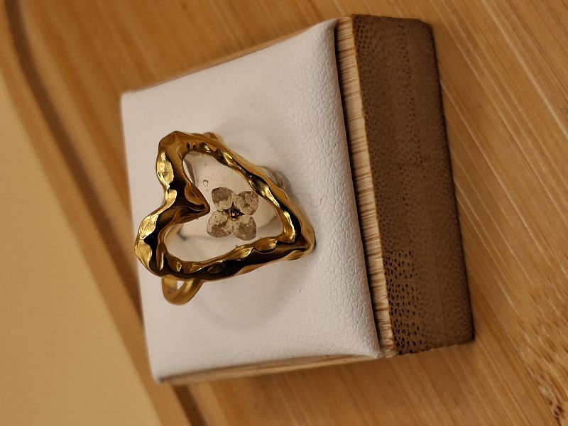 Anillo Corazón Transparente