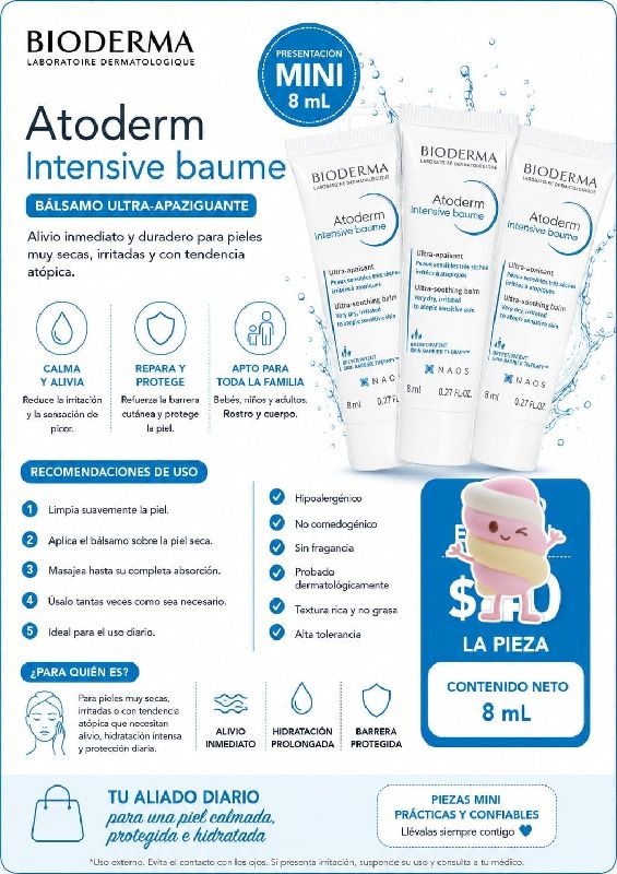 Bioderma Atoderm Intensive Baume 8ml