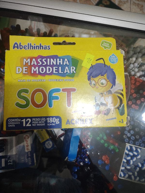 plastilina ACRILEX SOFT de 12 unidades textura suave