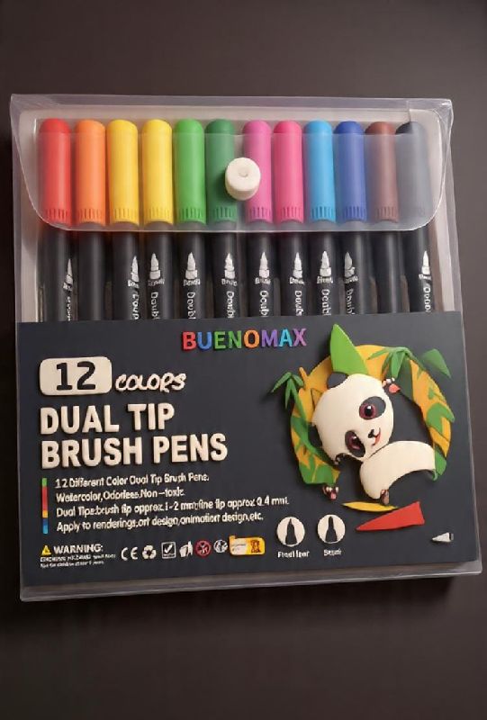 Marcadores BUENOMAX Dual Tip Brush Pens 12 unidades