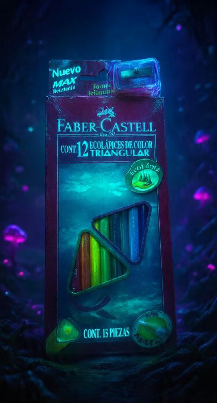 Colores Faber Castell largos 12 unidades triangulares