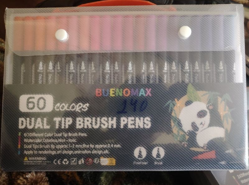 Marcadores BUENOMAX Dual Tip Brush Pens 60 unidades