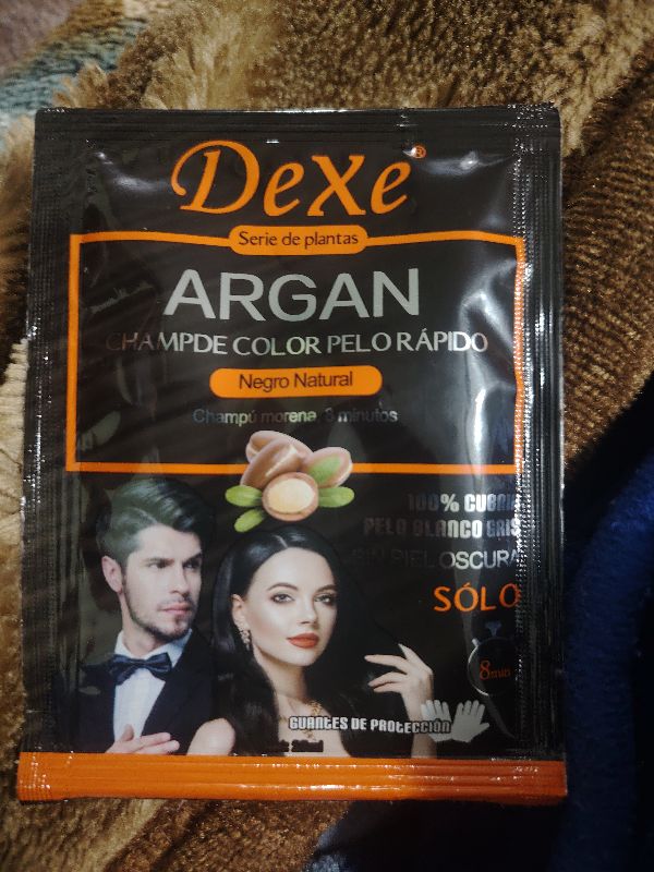 Champú Color Negro Dexe Argan (20ml)