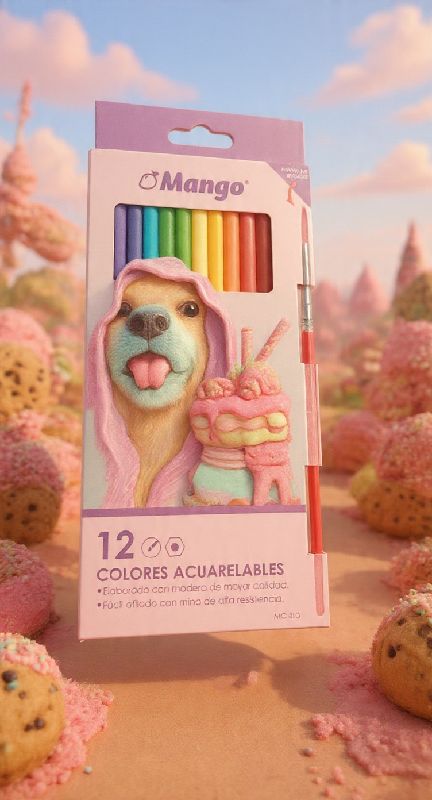Colores MANGO de 12 unidades acuarelables