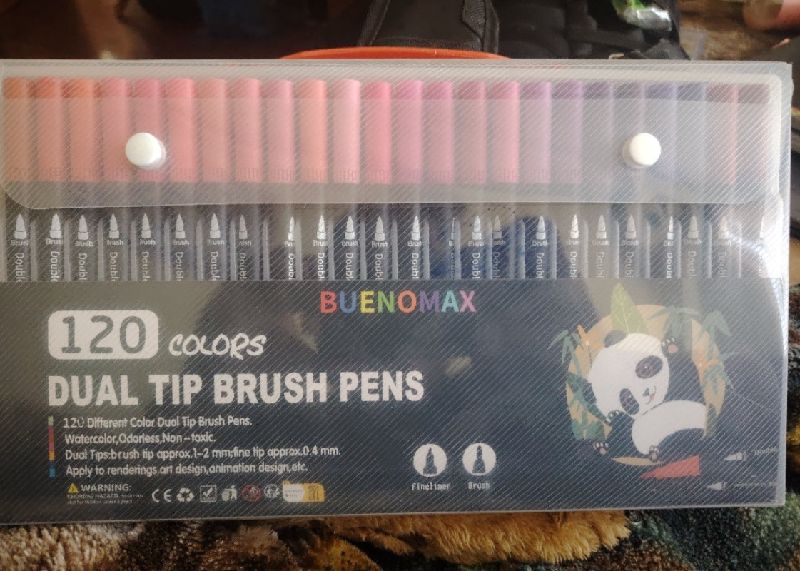 Marcadores BUENOMAX Dual Tip Brush Pens 120 unidades