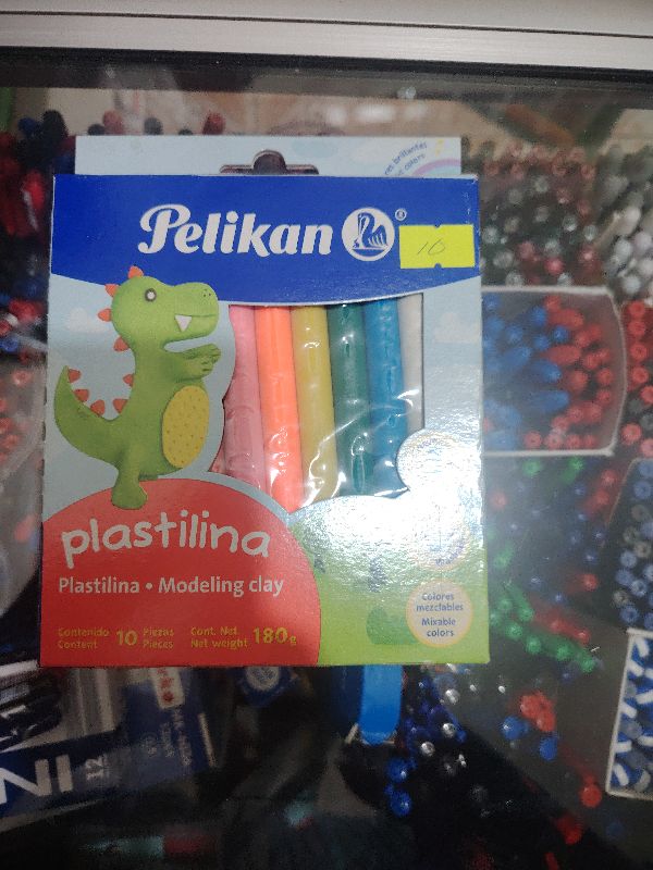 plastilina PELIKAN dinosaurio de 10 unidades