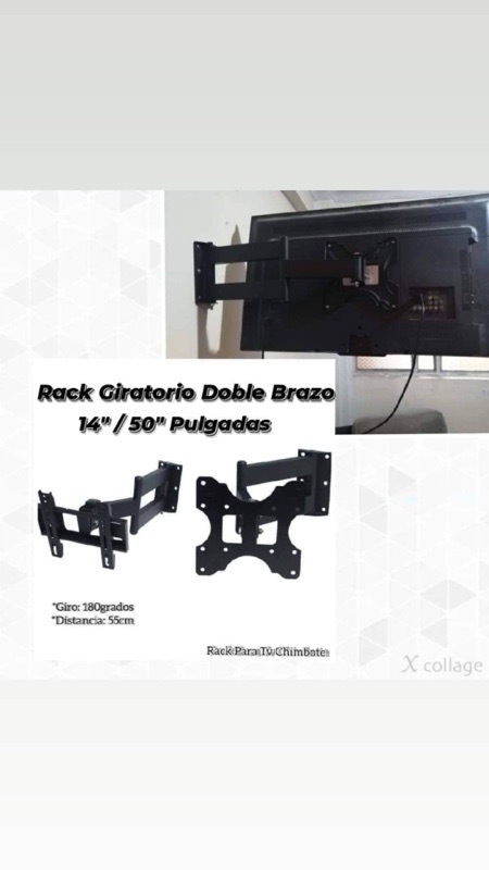 rack doble brazo 14-43 pulgadas