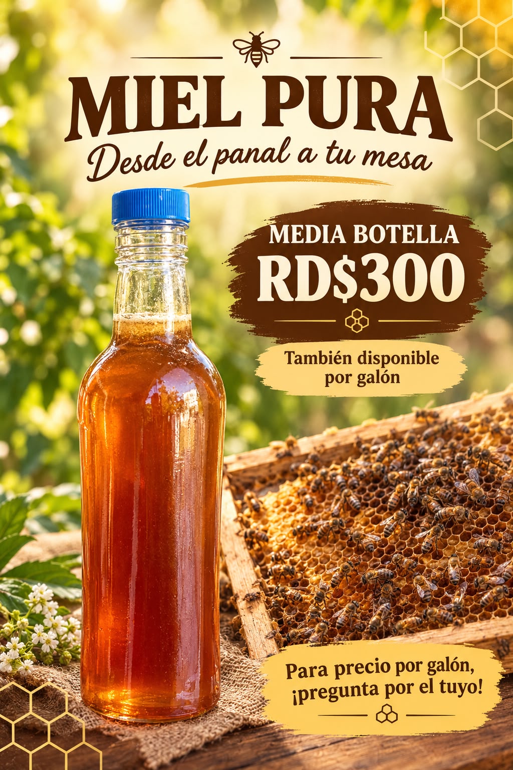 Miel 1/2 botella