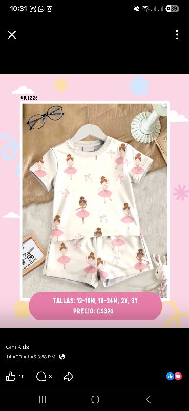 CONJUNTO DE ESTAMPADO BAILARINA