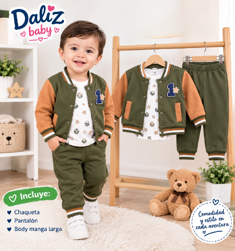 CONJUNTO DE 3 PIEZAS BON BLUE CEBTRO DE FUTBOL AMERICANO