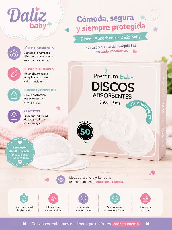 DISCOS ABSORBENTES 50UND PREMIUM BABY