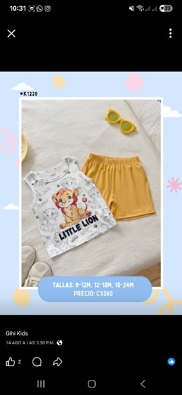 CONJUNTO LITTLE LION