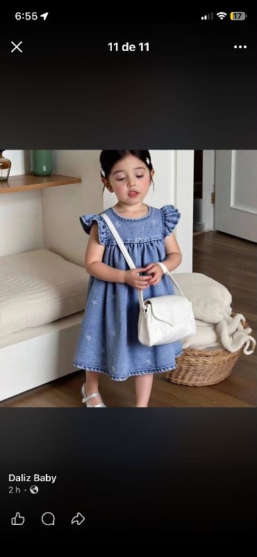 VESTIDO DENIM CON VUELOS EN LAS MANGAS