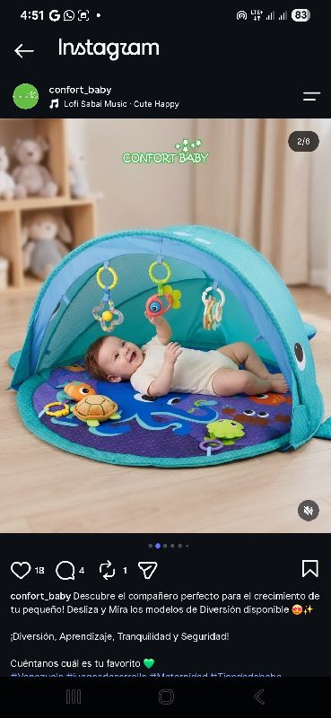 GIMNASIO DE JUEGO PARA BEBÉ DE BALLENA WONDER BABY