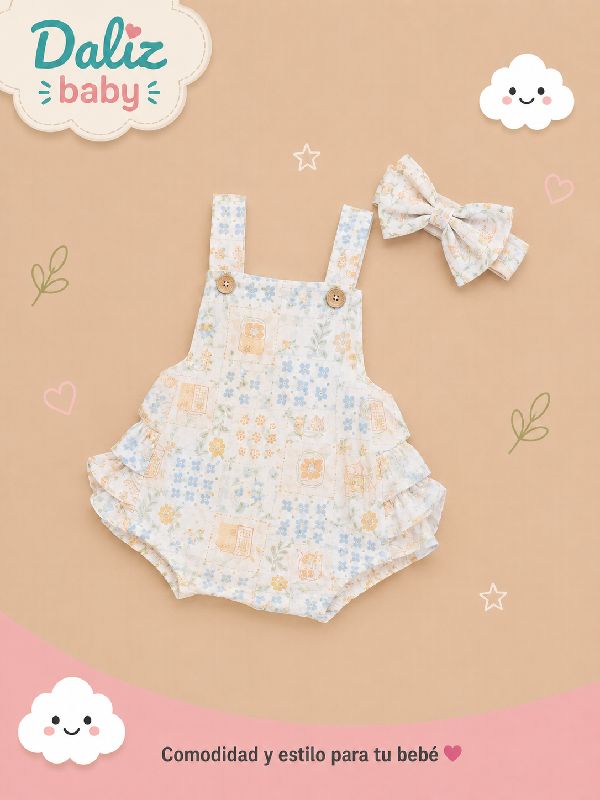 ENTERIZO TIPO JUMPER ESTAMPADO FLORES