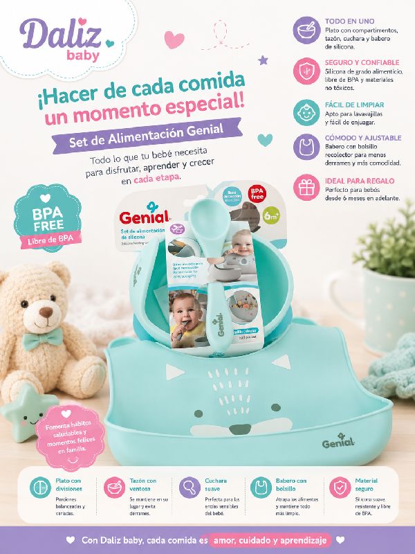 SET DE ALIMENTACION DE SILICON DE 3 PZS GENIAL