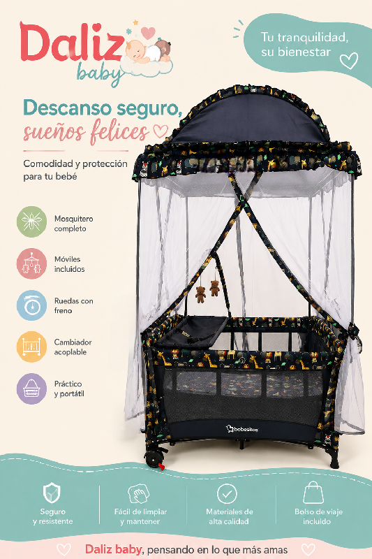 CUNA COLECHO BEBESITO TECHO ARQUEADO