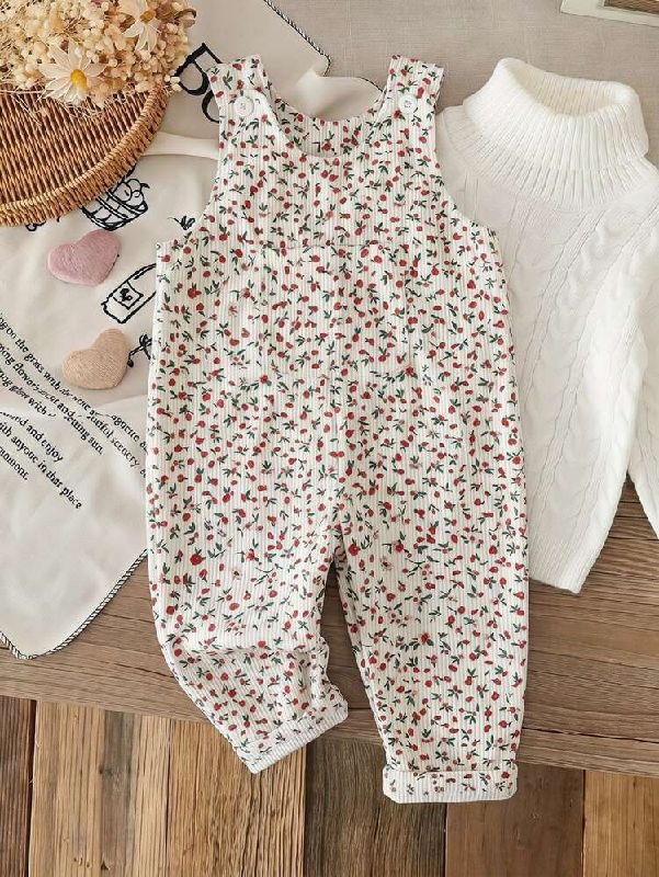 OVEROL DE CORDUROY ESTAMPADO FLORAL