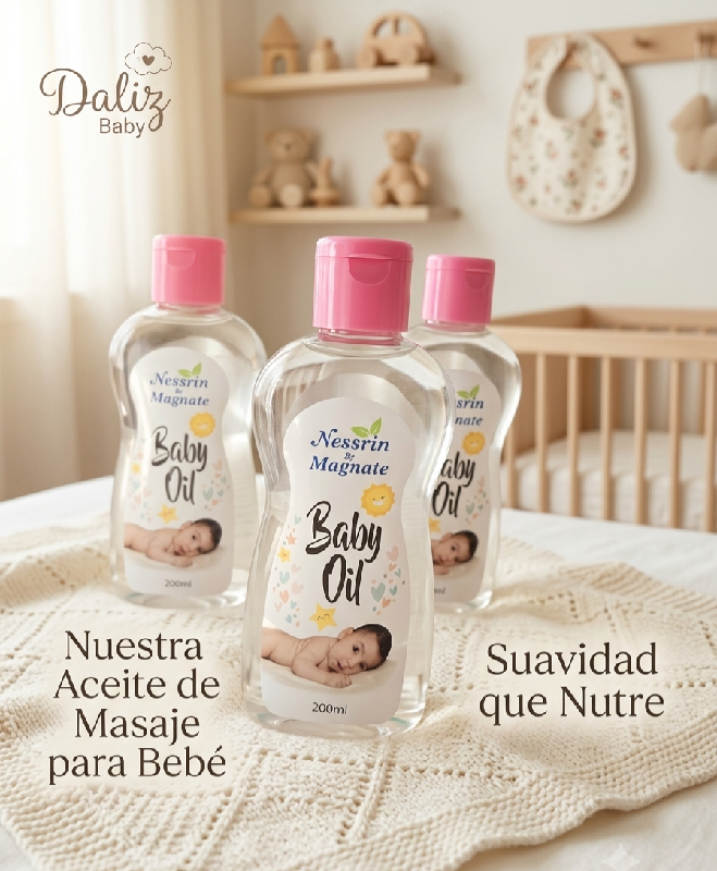 ACEITE PARA BEBE NESSRIN Y MAGNATE 200 ML