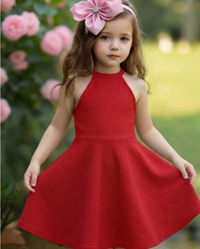 VESTIDO ROJO ALICRADO