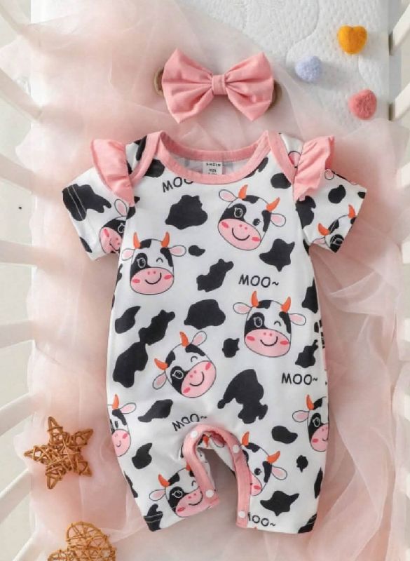 MAMELUCO BLANCO ESTAMPADO DE VACAS