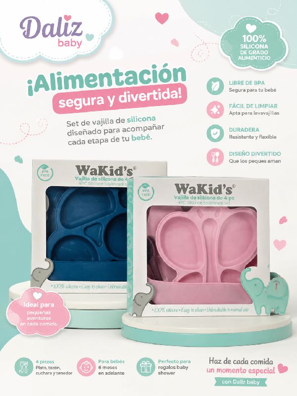 BAJILLA DE SILICON DE 4 PZS WAKIDS