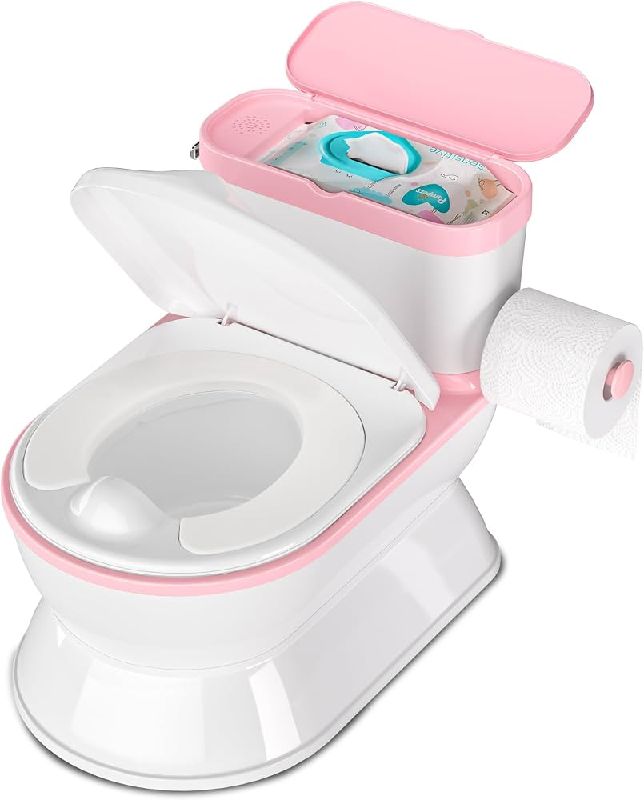 INODORO ENTRENADOR CON SONIDO Y PORTAPAPEL BEBESITO