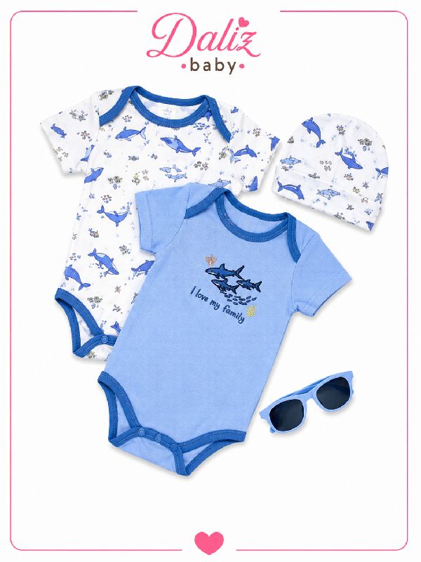 MAMELUCO DE 4 PIEZAS WAKIDS DE GORRITO Y GAFAS