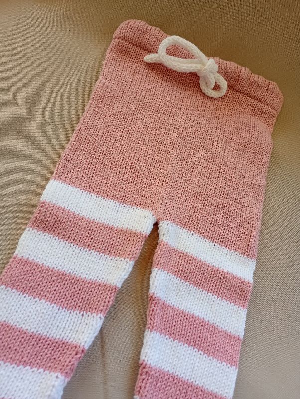 Pantalón rayas rosa y blanco RN -6 meses