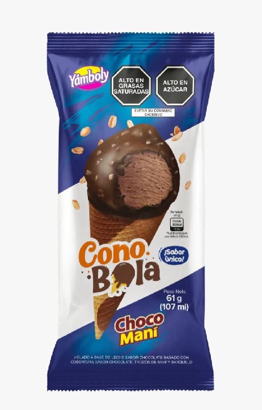 HELADO CONO BOLA CHOCO MANI