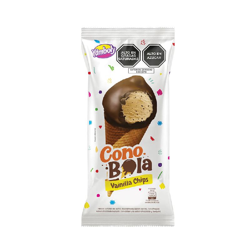 HELADO CONO BOLA VAINILLA CHIPS