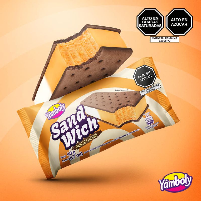 HELADO SANDWICH VAINILLA LÚCUMA