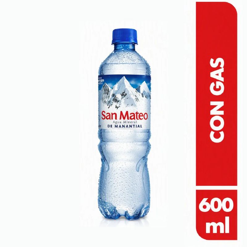 AGUA SAN MATEO CON GAS 600 ML