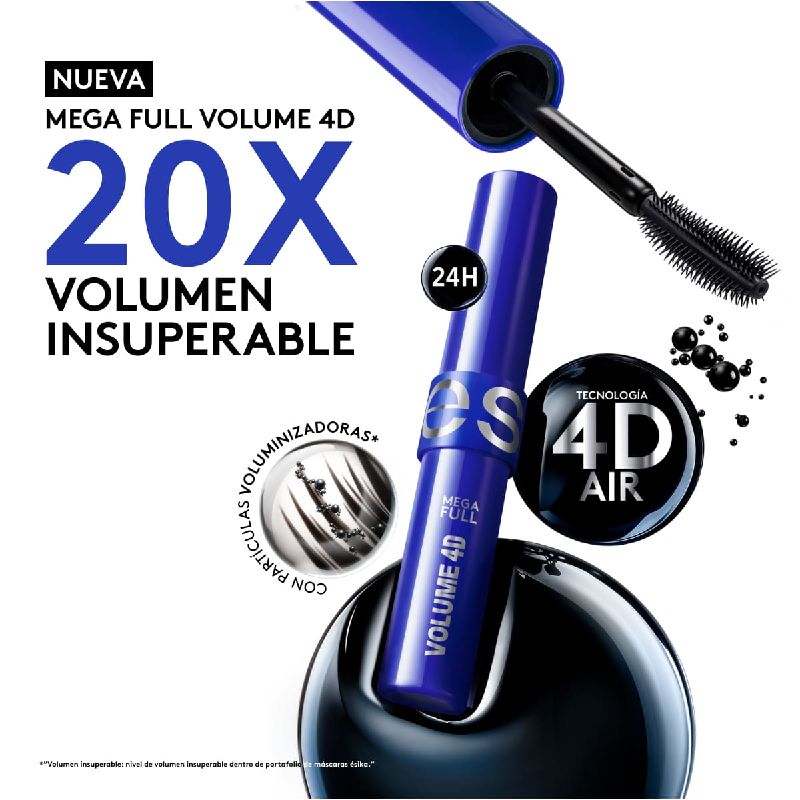 Mega Full Volume 4D Máscara de Pestañas