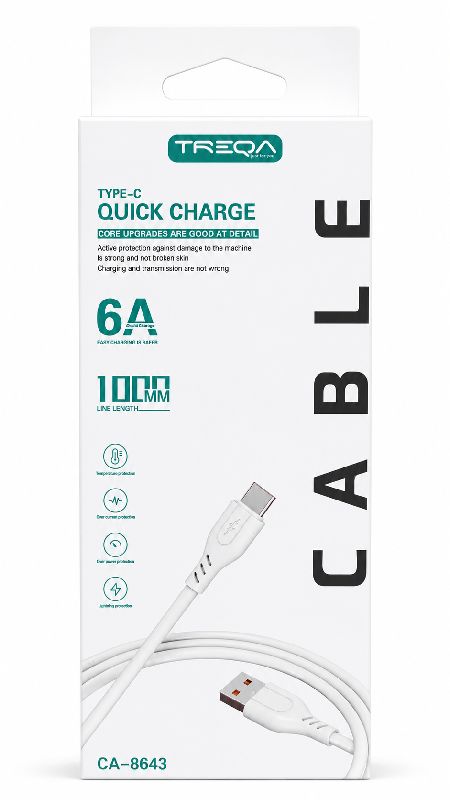 cable usb a tipoC 1 metro 6A 1 metro
