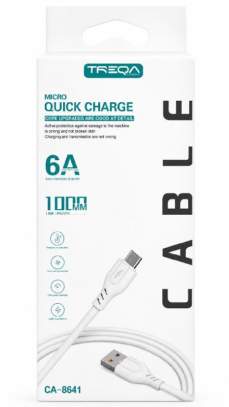 cable usb a micro treqa 1 metro 6A