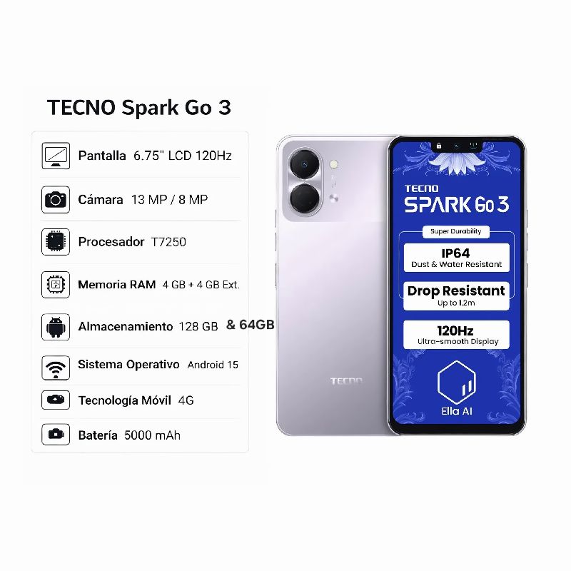 TECNO SPARK GO3 64GB 4RAM