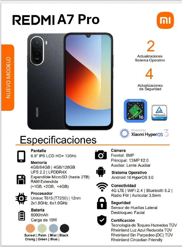 XIAOMI A7 PRO 128GB 4RAM